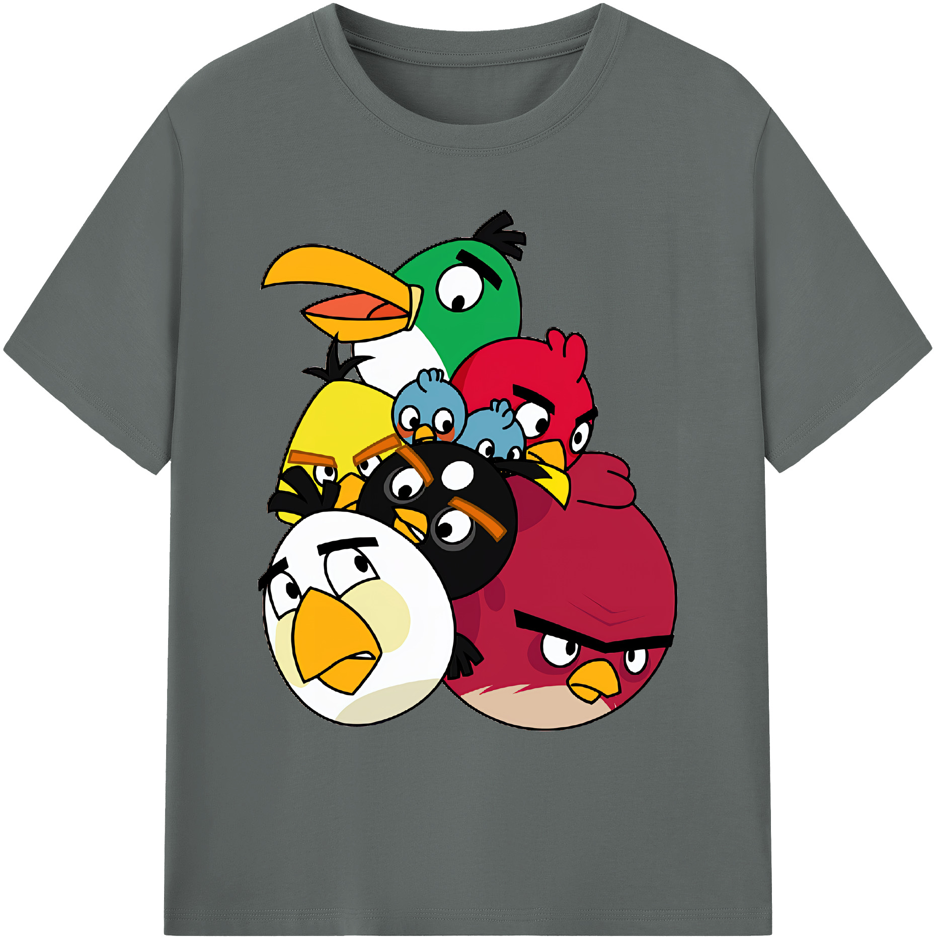 （画像用） Angry Birds アングリーバード 綿100％ メンズ半袖Tシャツ｜肌触りやわらか＆通気性